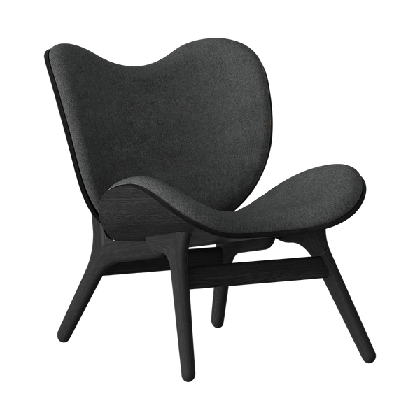 A Conversation Piece Low Lounge Chair in Black Oak
