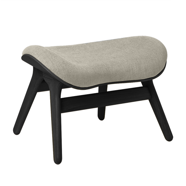 A Conversation Piece Ottoman in Black Oak