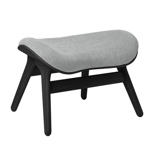 A Conversation Piece Ottoman in Black Oak