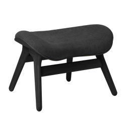 A Conversation Piece Ottoman in Black Oak, Shadow