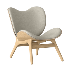 A Conversation Piece Low Lounge Chair in Oak, White Sands