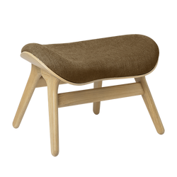 Ottoman in Oak - A Conversation Piece, Sugar Brown