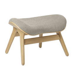 Ottoman in Oak - A Conversation Piece, White Sands