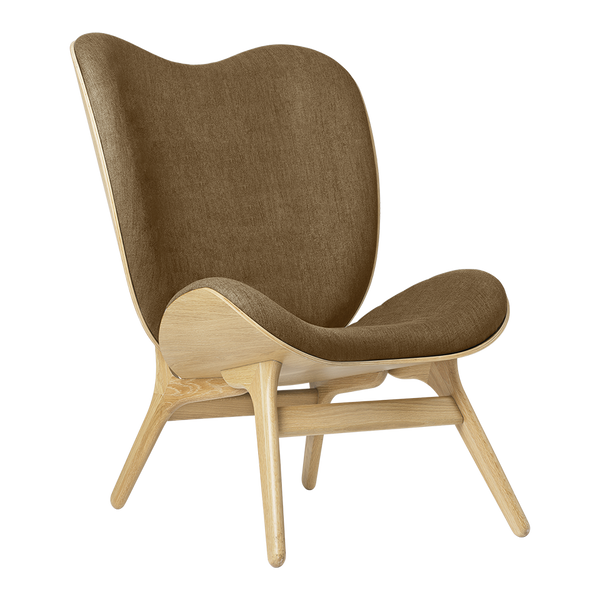 A Conversation Piece Tall Lounge Chair in Oak