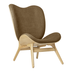 A Conversation Piece Tall Lounge Chair in Oak, Sugar Brown