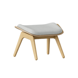 The Reader Ottoman in Oak, Sterling