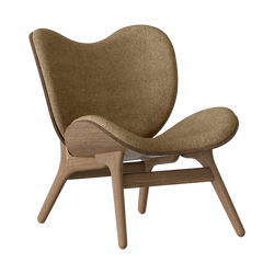 A Conversation Piece Low Lounge Chair in Dark Oak, Sugar Brown