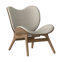 Low Lounge Chair in Dark Oak - A Conversation Piece, White Sands