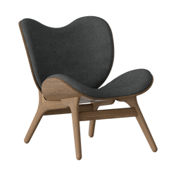 A Conversation Piece Low Lounge Chair in Dark Oak, Shadow