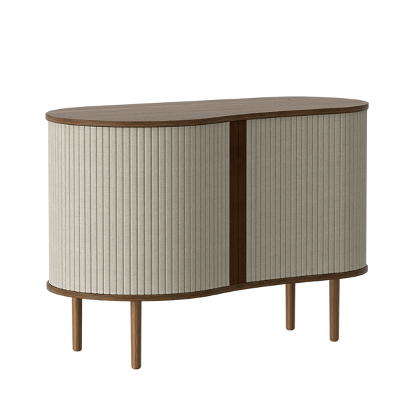 Audacious Cabinet in Dark Oak with Sugar Brown Tambour Doors