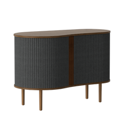 Audacious Cabinet in Dark Oak with Sugar Brown Tambour Doors, Shadow