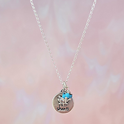 Limited Edition Sterling Silver Shanti Lotus and Turquoise Bauble Necklace on a 20