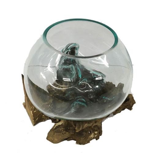 Driftwood With Glass Bowl