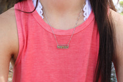 Celestial Bar Necklace with Sun, Moon, and Stars