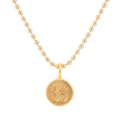 Tiny Round Om (Aum) Necklace