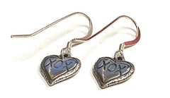 XOXO Heart Dangle Sterling Silver Earrings