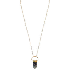 Fluorite Point Gemstone Necklace on 32