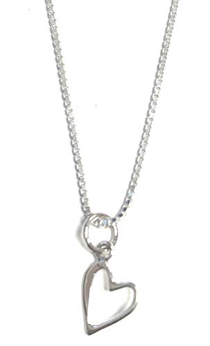 Zoe and Piper Small Heart Pendant Sterling Silver on a 16