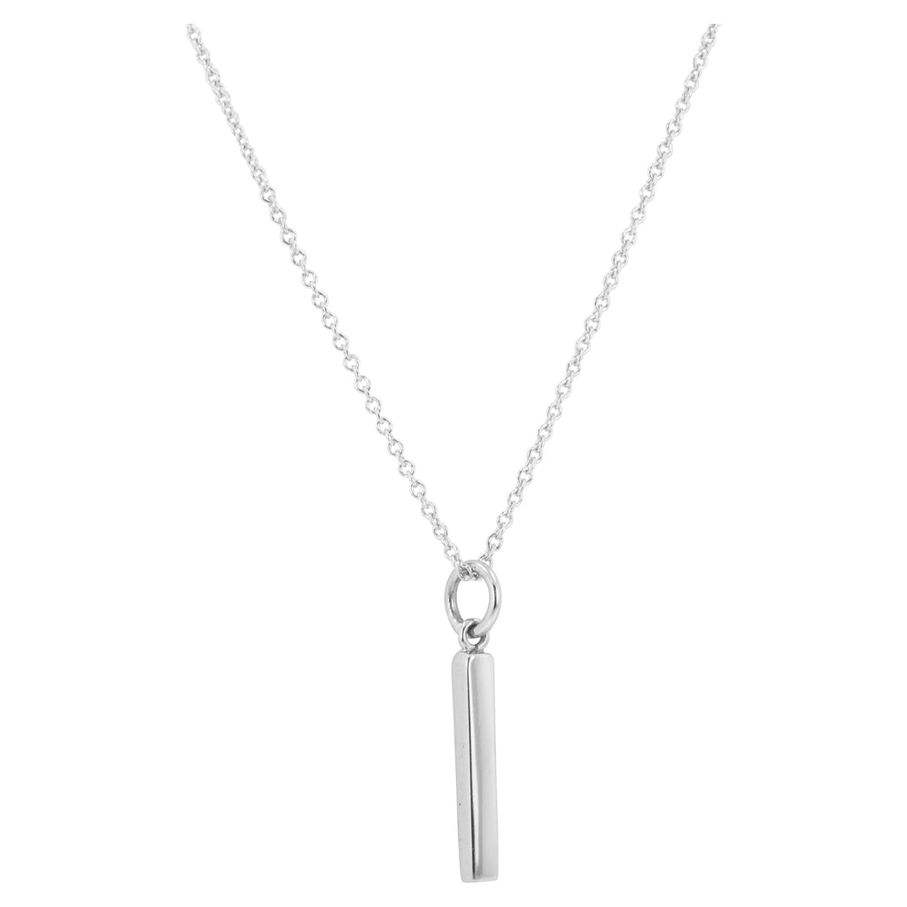 Small Vertical Bar Necklace in Sterling Silver