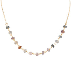 Delicate 4mm Spinel Gemstone Necklace on Gold Filled Chain