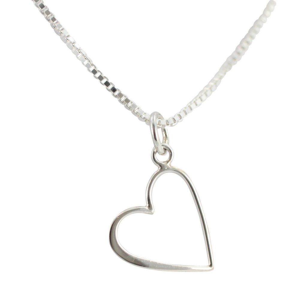 Delicate Heart Necklace in Sterling Silver