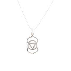Chakra Necklace in Sterling Silver on 18