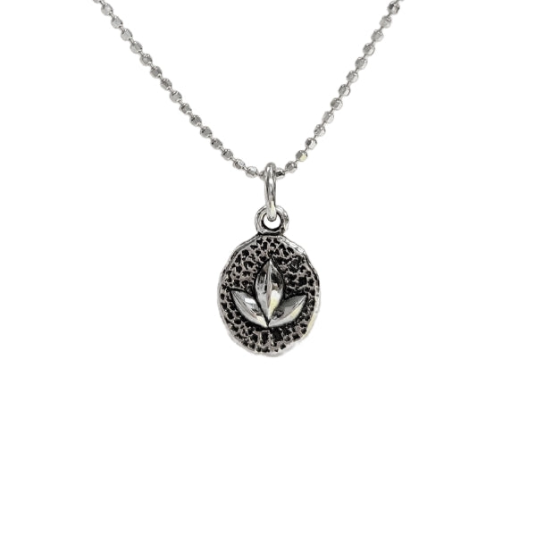 Lotus Oval Coin Necklace