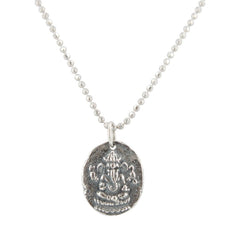 Ancient Ganesh Coin Necklace in Sterling, 16
