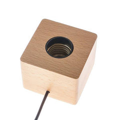 Cube Wood Light Base