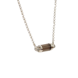 Petite Gemstone Bar Necklace in Gold or Silver,