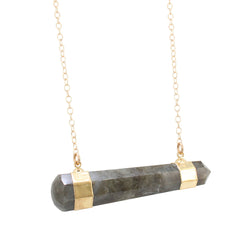 Aventurine Gemstone Necklace on a 32 Inch Gold Filled Cable Chain