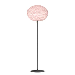 Eos Large Floor Lamp in Light Rose, Black Base
