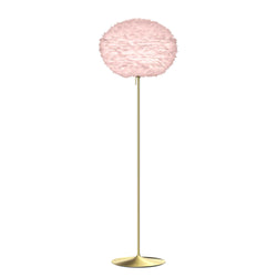 Eos Large Floor Lamp in Light Rose, Polished Brass Base