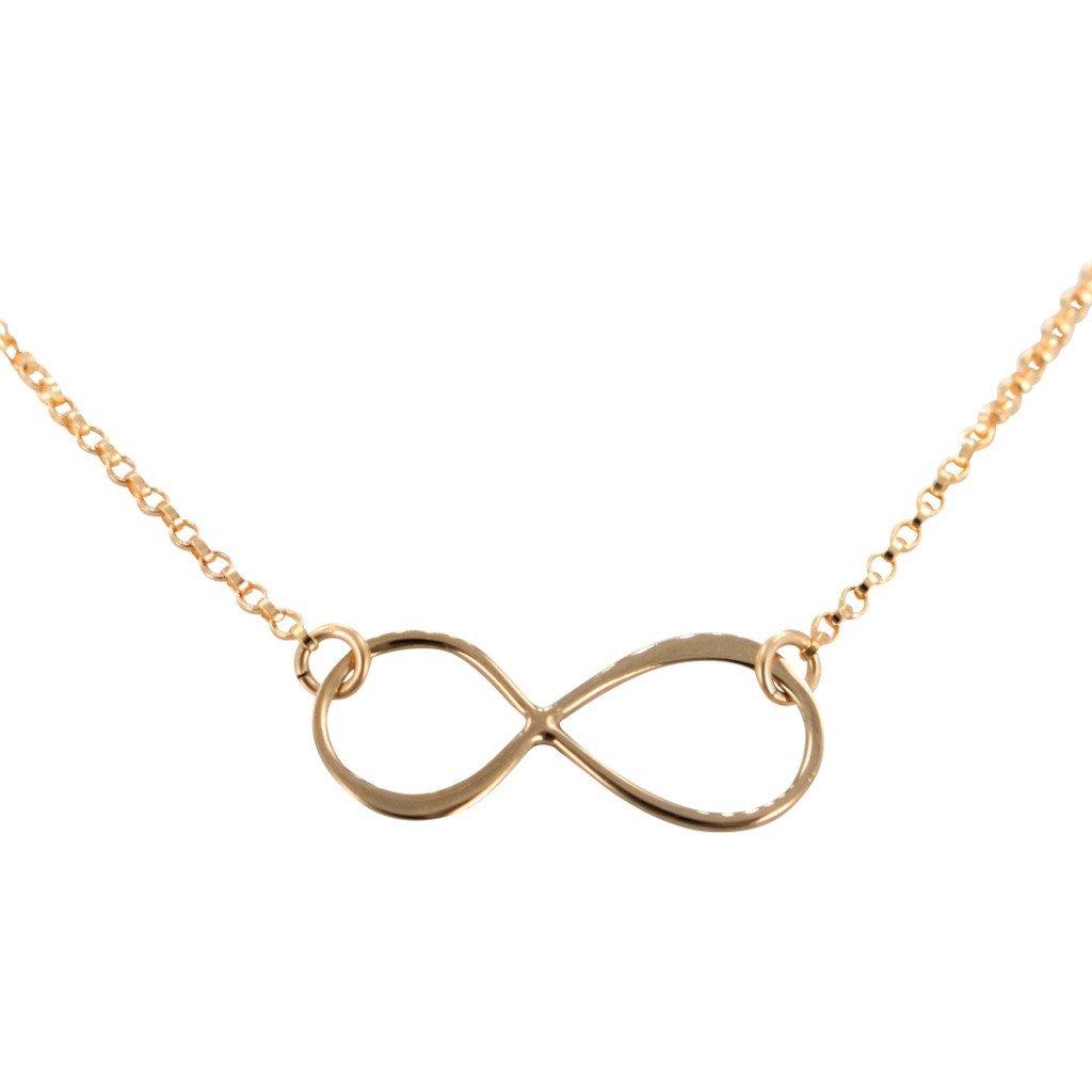 14k Gold Plated Sterling Silver Infinity Necklace