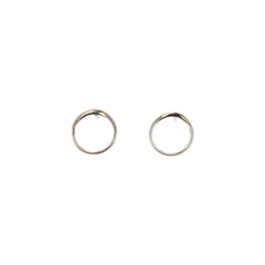 Open Circle Design Earrings in Sterling Silver