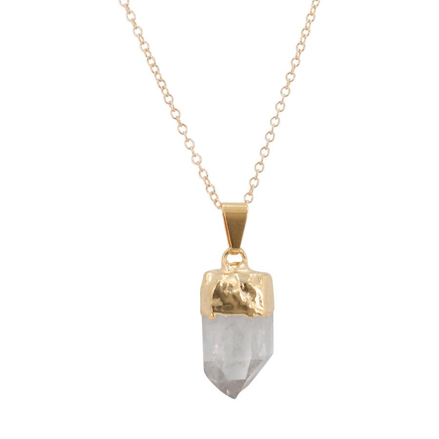 Small Clear Quartz Gemstone Necklace