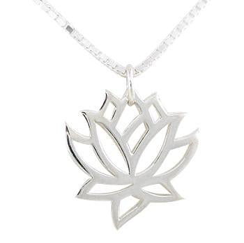 Open Design Lotus Flower Necklace