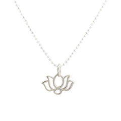 Small Open Lotus Necklace