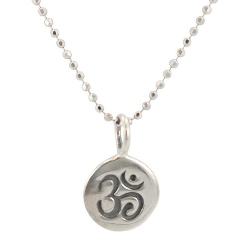 Tiny OM Necklace In Sterling Silver