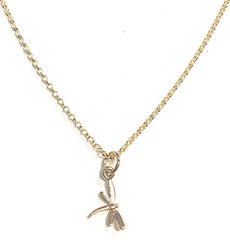 Zoe and Piper Small Dragonfly Pendent on a 16