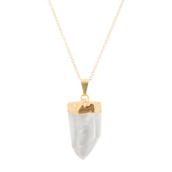 Clear Quartz Gemstone Necklace on a 20