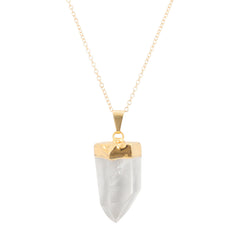 Clear Quartz Gemstone Necklace on a 20