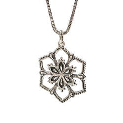 Detailed Flower Mandala Pendant on a 20