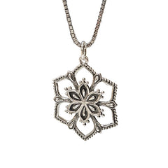 Detailed Flower Mandala Pendant on a 20