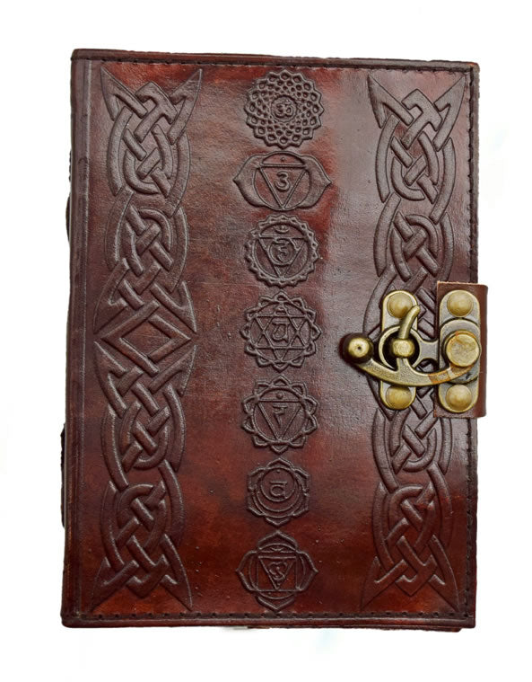 Chakra Symbols Leather Embossed Journal