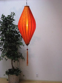 Silk and Bamboo Lantern Oval 4', Citrus