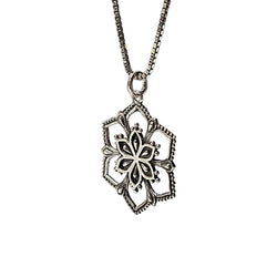 Detailed Flower Mandala Pendant on a 20