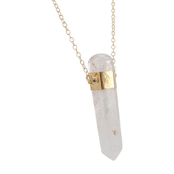Clear Quartz Necklace on a 32