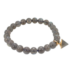 Intuition Bracelet - 8mm Labradorite Energy Bracelet with Charm