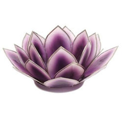 Dahlia Lotus Tea Light Holder, Purple